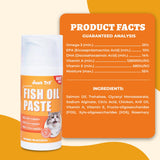 Just Try 3.38 Fl Oz Fish Oil Paste Salmon Oil & Cat Vitamins for Indoor Cats, Omega-3 Supports Skin & Coat Health, Chicken Flavor