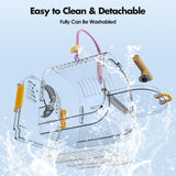 Small Bird Travel Carrier, Portable Bird Cage for Small Bird Parrot Parakeet with Shade Cover and Standing Perch, Lightweight Bird Carry Transport Cage for Vet Visit Shopping and Outdoor Adventure