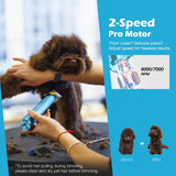 FuzzyFix Professional Dog Grooming Clipper with Replacement Blade, 5-in-1 Adjustable A5 Blade Cordless Pet Grooming Kit 2 Speed Trimmer Hair Shaver with Detachable Metal Combs Nova for Animal Horse