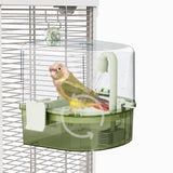 YOOSO WING Water Circulation Bird Bath, Hanging Cage Shower Box(Green)