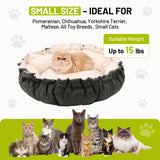 BUMUBI Cat Beds for Indoor Cats,Washable Round Pet Bed for Puppy and Kitty,Super Soft Durable Fabric Pet Beds, Washable Luxury Cat & Dog Bed 20.8inch