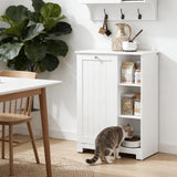 Hestiamo Tilt-Out Dog Food Storage Cabinet, Multi Size, White