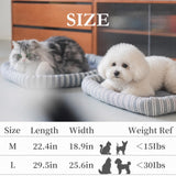 Urnat Cooling Bed Mat for Cat & Small Dog up to 15lbs, Summer Chill Non-Slip Washable Pet Pad Breathable Sleeping Cushion for Indoor Kittens Puppies (Grey,M)