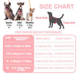 Puppytie No Pull XXS Puppy Harness with Multifunction Dog Leash,Soft Adjustable No Choke Escape Proof Pet Harness Vest,Pink,XXS