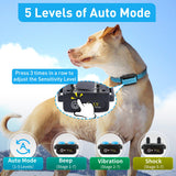 PetJoy Bark and Shock Collar Combo, Dog Bark Collar for Large Dogs, Auto Bark Collar with Remote (3 Dogs) - 3300 Ft Range, Remote and Automatic Modes 2 in 1