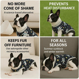 PetWarm Dog Surgical Recovery Suit, Recovery Suit for Female Male Dogs, Prevent Licking Dog Onesies, Pajamas for Dogs Spay Neuter, Hooded Pet Inner Clothes, Cosmic Pattern, Grey, S