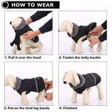 QBLEEV Warm Dog Coat Reflective Dog Jacket, Waterproof Dog Winter Coat Turtleneck Dog Clothes for Cold Weather, Thick Fleece Dog Snowsuit Christmas Dog Vest Pet Apparel for Small Medium Large Dogs S