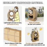 Lumizone Cat Scratcher Bed Lounge Cardboard Scratching Board for Indoor Cats Multi-Functional Freely Combine Scratch Pad Toy Durable Scratcher House