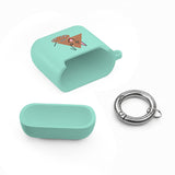 Cute Geometric Cat AirPods Case — Triangle Kitty AirPods/Pro Cover with Keyring