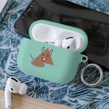 Cute Geometric Cat AirPods Case — Triangle Kitty AirPods/Pro Cover with Keyring