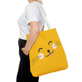 Cute Cat Face Tote Bag - Yellow Pet Lover's Shopping Bag