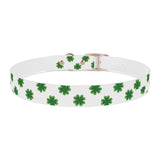 Lucky Clover Dog Collar — St. Patrick’s Day Green Shamrock Pet Collar