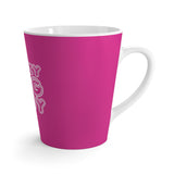 Latte Mug — "Crazy Dog Lady" Hot Pink Ceramic Coffee Cup