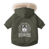 Pet Parka Jacket – Husky Dog Graphic Winter Coat
