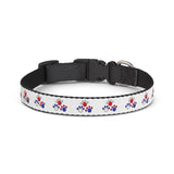 Red White & Blue Paw Print Clip-on Pet Collar