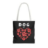 Dog Love Tote Bag - Cute Pet Paw Print Design