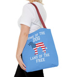 Patriotic Dog Tote Bag - Home of the Dog, Land of the Free