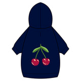 Cherry Pet Hoodie – Cute Navy Blue Dog & Cat Hoodie