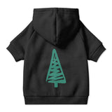 Pet Hoodie with Collar Hole – Minimalist Christmas Tree Design