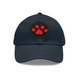 Hat with Paw Print Leather Patch - Pet Lovers