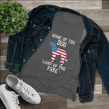 Women’s Patriotic Dog T-Shirt – American Flag Dog Graphic Tee