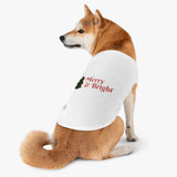 Merry & Bright Pet Tank Top — Christmas Dog Shirt with Tree Design