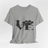 Love Paw T-Shirt — Distressed Paw Print Pet Lover Tee