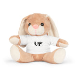 Plush Toy — 'LOVE' Paw Print Teddy with White T‑Shirt