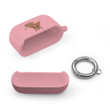 Cute Geometric Cat AirPods Case — Triangle Kitty AirPods/Pro Cover with Keyring