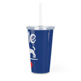 Me + Dog = Love Tumbler with Straw — Cute Pet Lover Travel Cup