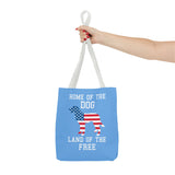 Patriotic Dog Tote Bag - Home of the Dog, Land of the Free