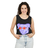 Purple Dog Graphic Tank Top — Cute Pup Illustration