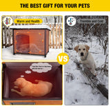 Aivituvin Dog House Outdoor & Indoor Dog Kennel with Insulated Liner for Winter Waterproof Large Dog Cage for Small & Medium & Large Dogs,Unique All-Around Iron Frame