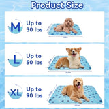 Pet Cooling Gel Pad with Patent Technology, 44in Dog Cooling Mat for Summer, Self Cooling Mat for Large/Medium/Small Dogs, Non-Slip Waterproof Durable Mat for Dog Beds, Car, Indoor & Outdoor Use