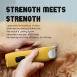 FuzzyFix Professional Dog Clippers for Grooming, 2 Speed Pet Grooming Kit for Thick Curly Matted Coats, Low Noise Heavy Duty Cordless Hair Trimmer with Detachable Metal Blade