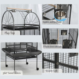 Sinopet 69-inch Large Bird Cage with Stand, Flight Cages for Parakeets & Play Top & Birdcage Cover for African Grey Quaker Amazon Cockatiel Sun Parakeet Green Cheek Conure Lovebird Eclectus Parrot