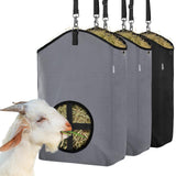 MIYABALA 3 Packs Goat Hay Feeder,Hay Bags for Goats,Horses,Sheep,Premium 600D Oxford Cloth,with Metal Fastener and Adjustable Open Feed Hole for Slow Feeding