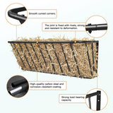 MIYABALA Hay Feeder for Horses,35.5'' Long Hay Rack with 20 Gallon Large Capacity,Heavy Duty Steel Wall Mounted Hay Feeder Rack for Horses,Goats,Sheep in Stable and Farm