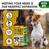 Yeast Infection Treatment for Dogs Helps with Itching & Allergies – Dog Yeast Infection Treatment Liquid Herbal Supplement – for All Breeds – Bacon Taste – 2 Oz