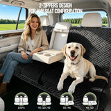 Brlako Dog Car Seat Cover for Back Seat, Waterproof 600D Oxford Protector for Travel and Daily Use, Non Slip Scratch Resistant Bench Cover, Easy to Clean, Fits Compact Cars/SUVs, 52 Inch