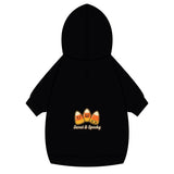 Pet Hoodie — "Sweet & Spooky" Candy Corn Design