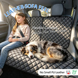 Car Rear Seat Protector, PU Leather Dog Bench Seat Cover for Back Seat
