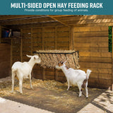 MIYABALA Hay Feeder for Horses,35.5'' Long Hay Rack with 20 Gallon Large Capacity,Heavy Duty Steel Wall Mounted Hay Feeder Rack for Horses,Goats,Sheep in Stable and Farm