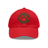 Hat with Paw Print Leather Patch - Pet Lovers