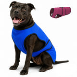 DOGZSTUFF Dog Cooling Vest. Lightweight Jacket with Evaporative Cool Microfiber Technology, UV Protection Shirt for Beach, Sizing for Small, Medium and Large Dogs (L, Dark Blue)