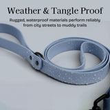 Fei & Eve Waterproof Dog Leash - 6FT, Odor-Free PVC Material, Easy to Clean, 360° Swivel Hook, Suitable for Small, Medium & Large Dogs, Dusk Blue