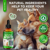 Natural Antibiotics for Dogs to Help with Allergies and UTIs | Kennel Cough Medicine for Dogs | Cat Antibiotics for Infection | Herbal Supplement is Excellent for All Breeds and Ages | 2 oz
