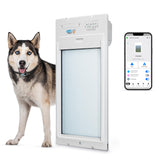 Power Pet Roll Up Automatic Electronic WiFi Pet Door by High Tech Pet - Space-Saving, Pet Operated Dog Door, App Control, Safe, Secure, Air Tight (Door Mount, Large)