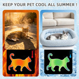 NESAYVER Cat Cooling Mat, Summer Cooling Pet Bed Mat for Cats or Small Dogs Puppy, 23.6"x19.7" Calming Anxiety Relief Small Dog Bed with 3D Sensory Dot,Soft & Comfortable Pet Pad with Anti-Slip Bottom