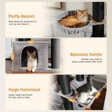 UYMI XXL Cat Tree, 67" Heavy Duty Cat Tower for Indoor Cats Large Adult with 13 Thick Scratching Posts (φ4.3), Large Perch, Spacious Condo, Hammock - for Maine Coon up to 20 lbs, Black